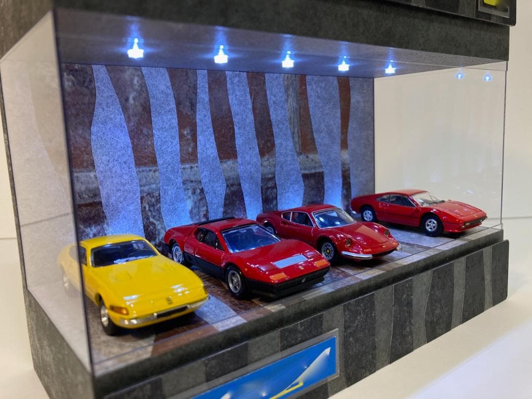 1/64仕様・退廃的・ディスプレーBOX /白色LED照明10灯・ネオガレージ