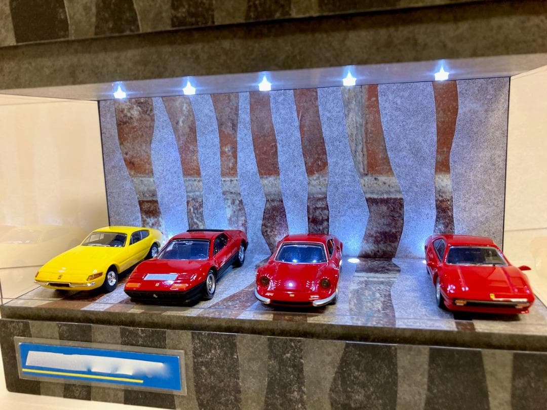 1/64仕様・退廃的・ディスプレーBOX /白色LED照明10灯・ネオガレージ