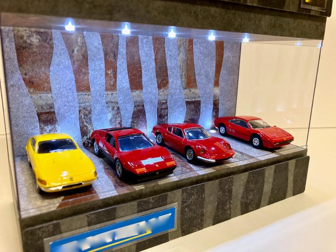 1/64仕様・退廃的・ディスプレーBOX /白色LED照明10灯・ネオガレージ
