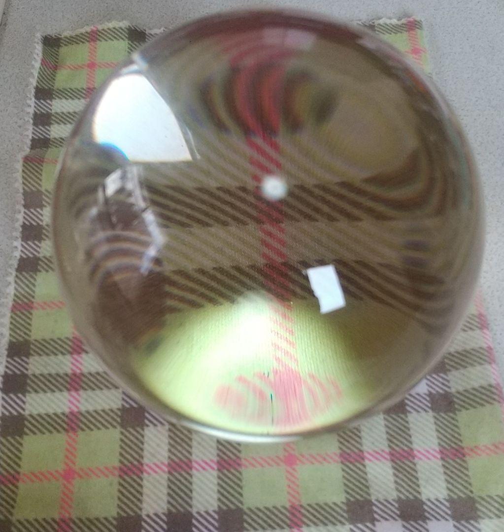水晶玉 透明 木製スタンド付き