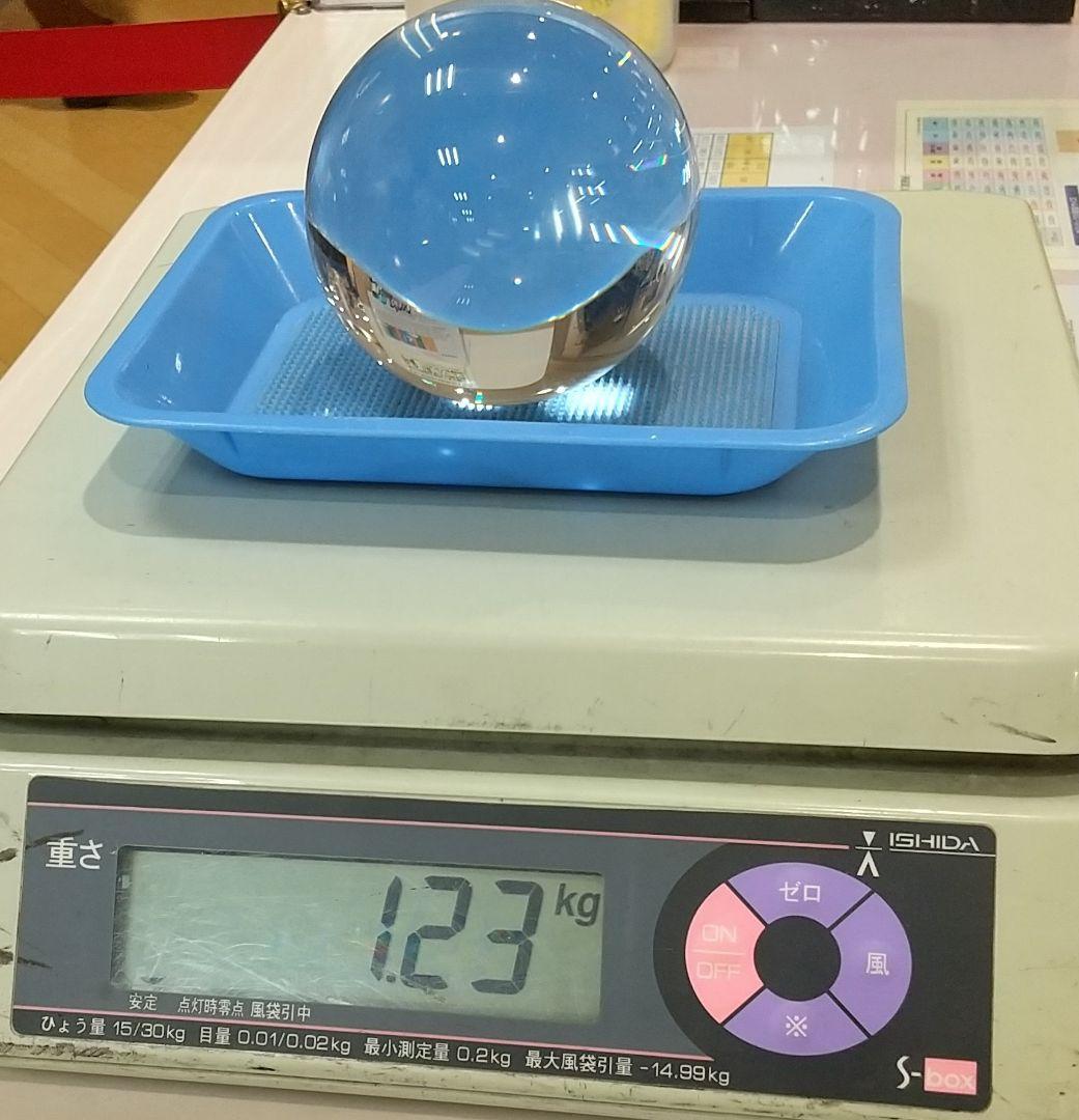 水晶玉 透明 木製スタンド付き