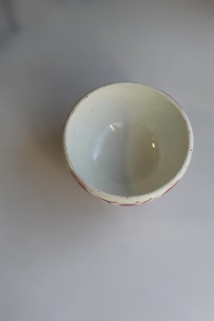 美品おままごと　6.5㎝　花カフェオレボウル　フランスアンティーク