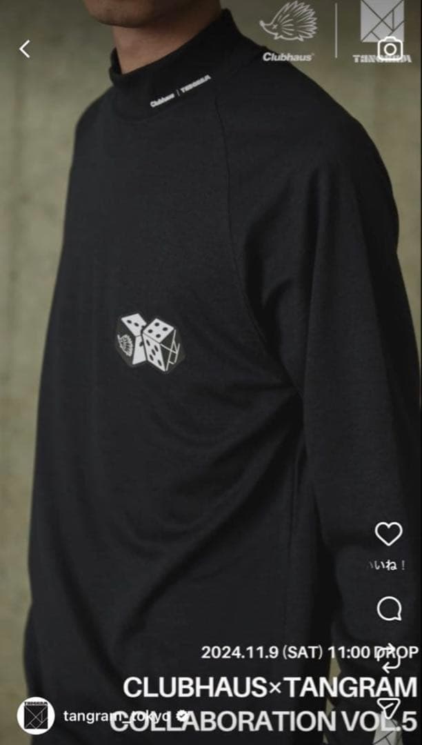 CLUBHAUS × TANGRAM / DICE MOCKNECK ゴルフ
