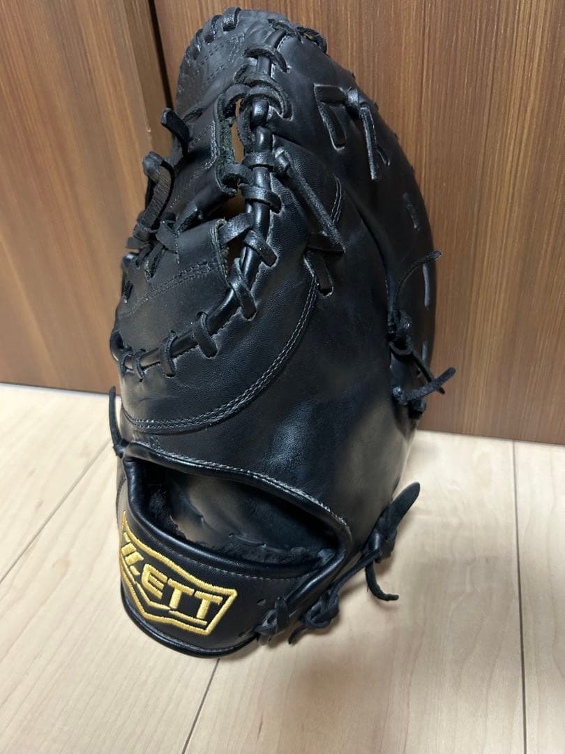 【中古品】ゼット ファーストミット左投げ用 軟式 ソフトボール兼用ライテックス
