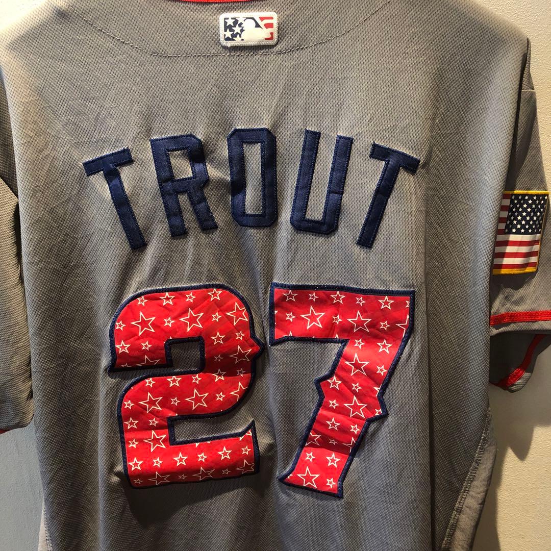 【SALE】MLB マイク・トラウト ユニホーム 独立記念日仕様