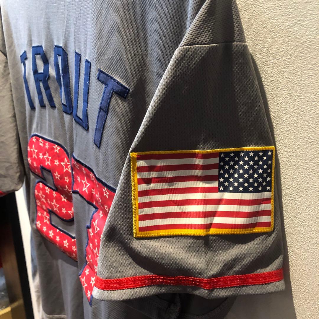 【SALE】MLB マイク・トラウト ユニホーム 独立記念日仕様