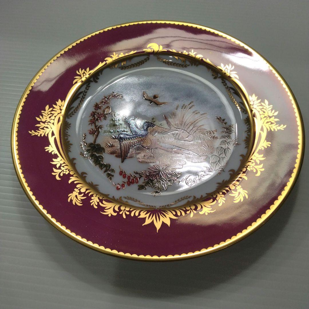 世界の偉大なカップと受皿 ケーキ皿 アンティーク 金彩 24K 皿 19,5cm