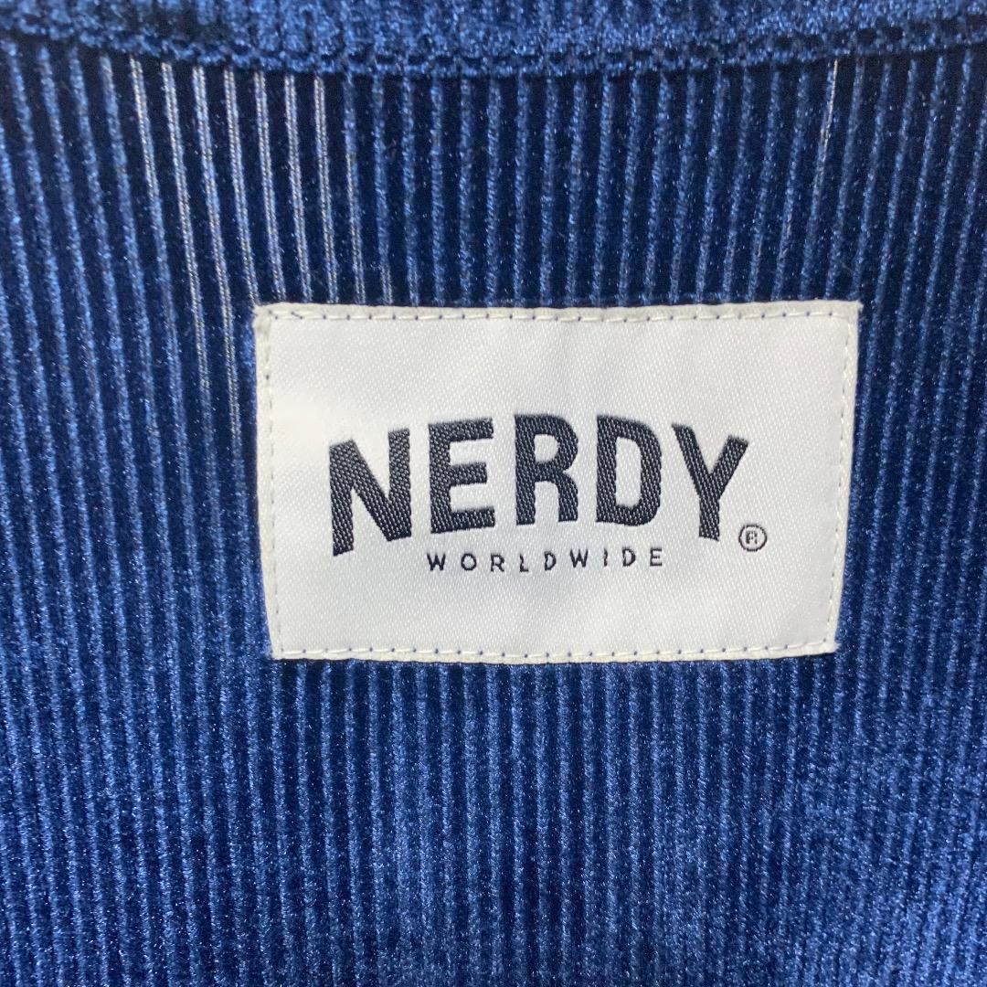 NERDY ノルディ コーデュロイ ベロア トラックジャケット ジャージ M 青