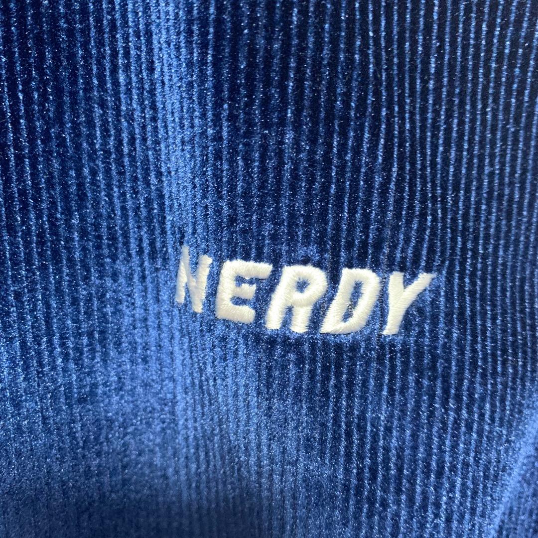 NERDY ノルディ コーデュロイ ベロア トラックジャケット ジャージ M 青