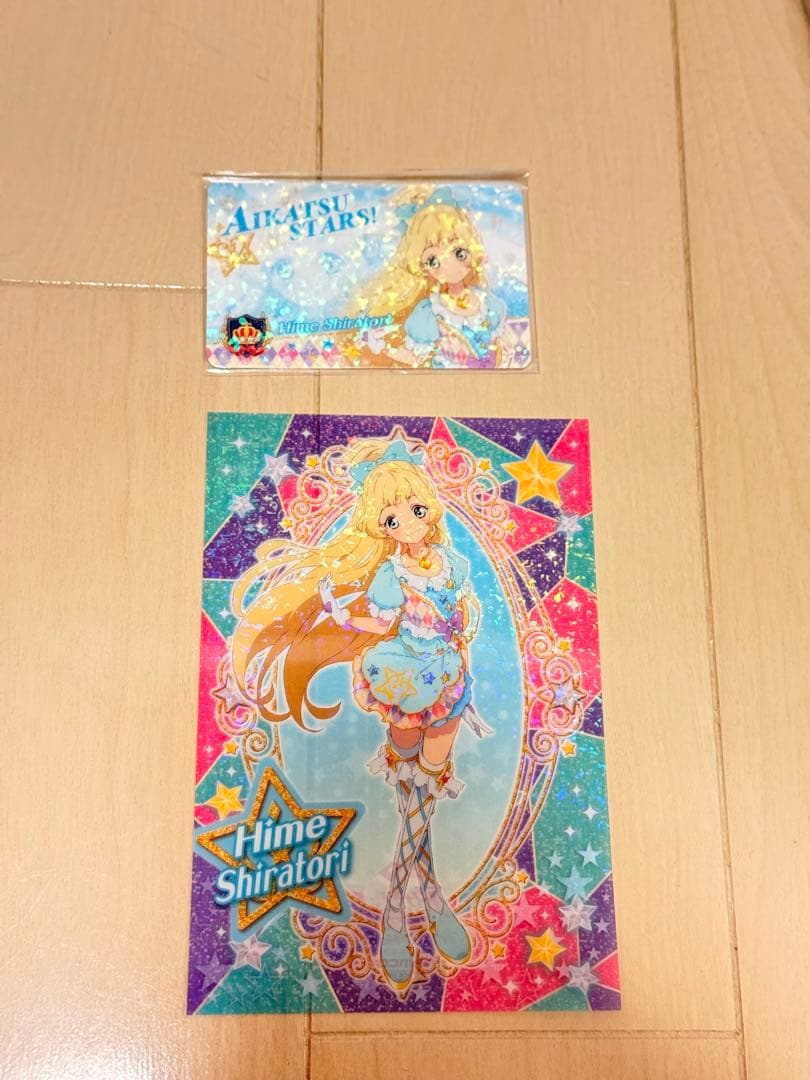 アイカツスターズ！白鳥ひめ サイン色紙 ファン証明書 クリアポストカード ミラー