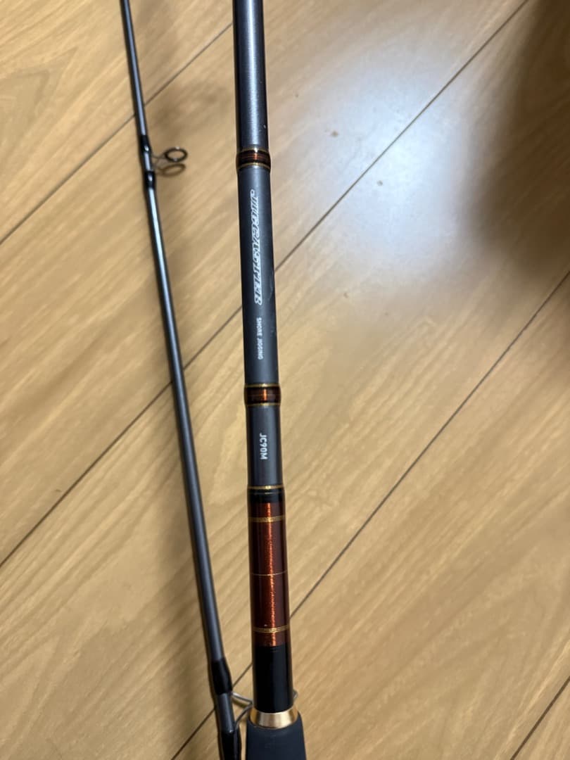 ショアジギングロッド 分割式 黒