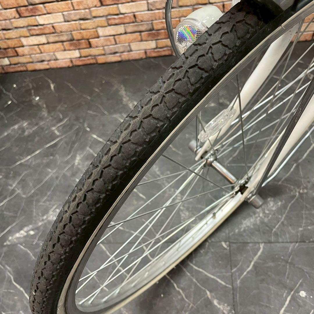 【129】一般車 シティー車 colorful bicycle ホワイト