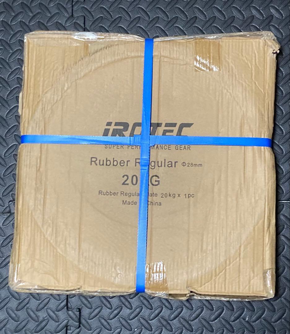 絶版 IROTEC 20kg ラバー プレート 28mm ②