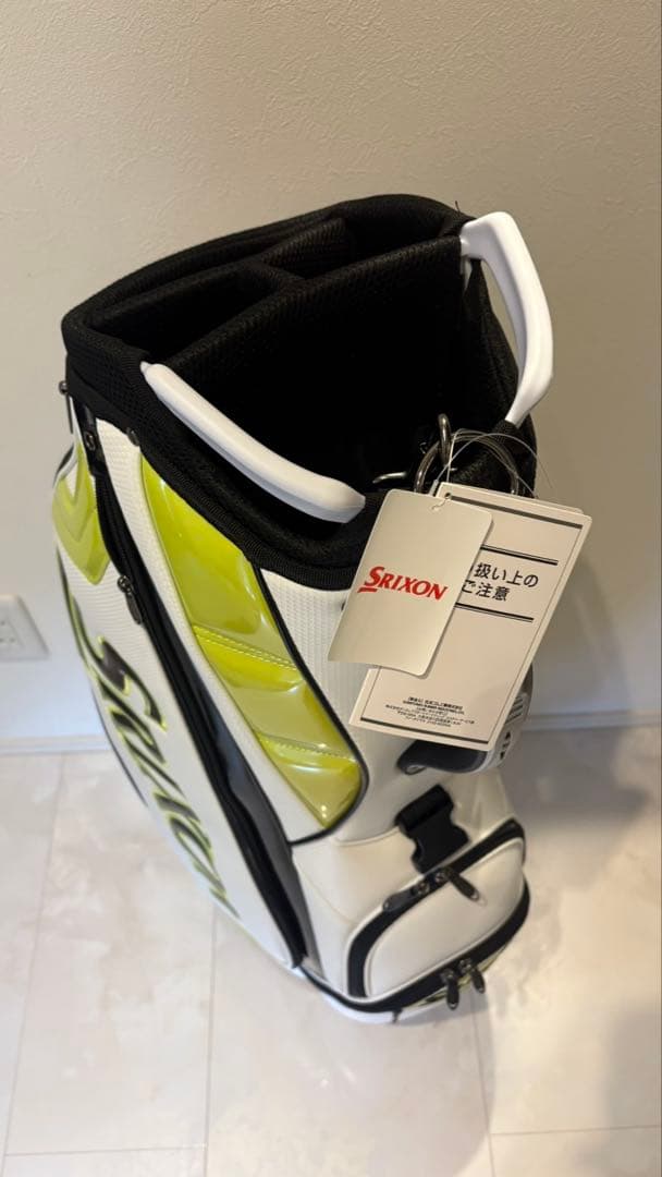 Srixon スタンド式キャディバッグ ホワイト/イエロー