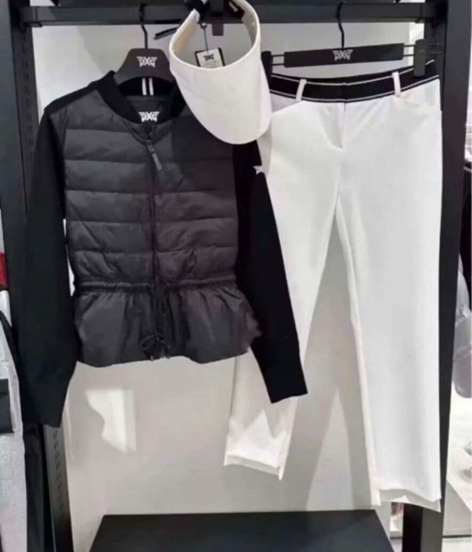 即発送 PXG ゴルフ ウェア レディース ジャケット ダウン×ニット Mサイズ