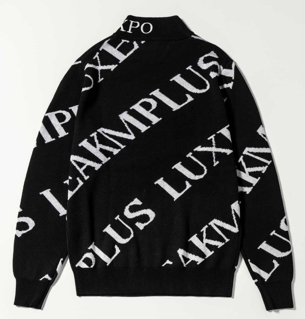 新品【LUXEAKMPLUS】リュクスエイケイエムプラス　ゴルフ 総柄ニット　Ｍ