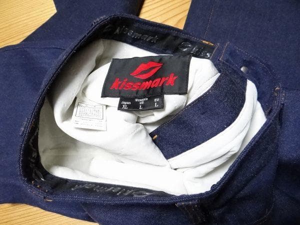 中古 日本製 キスマーク スノーボード スノボーパンツ デニム レディース XL
