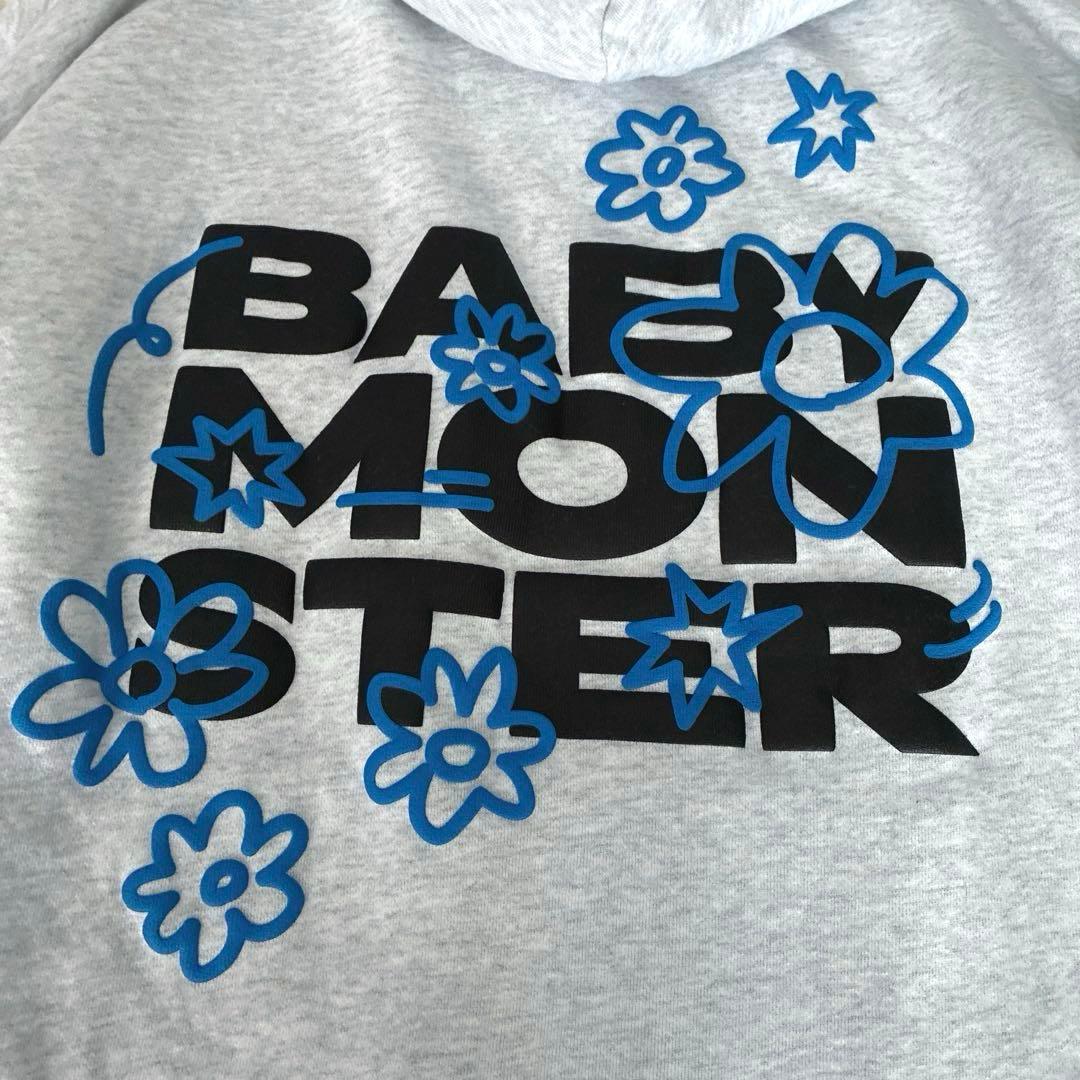 美品✨BABYMONSTER ベビーモンスター フーディー パーカー グレー