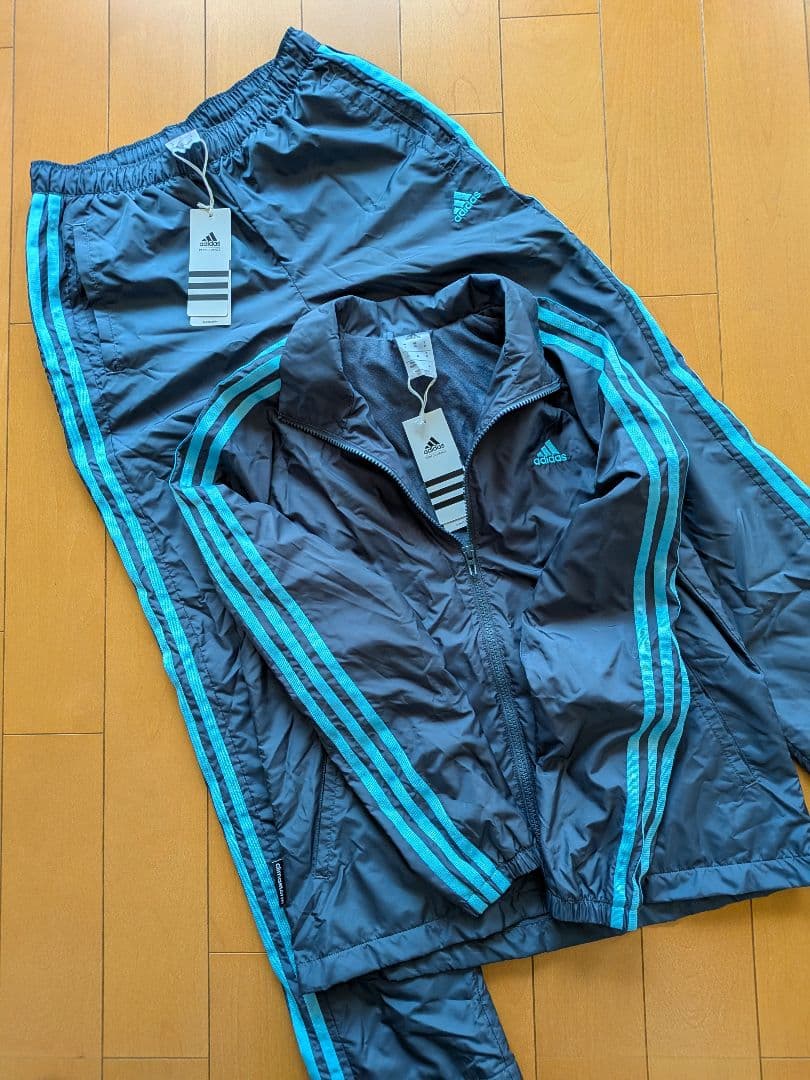 ■超新品■adidas ウインドブレーカー　上下セット レデイース　M　濃紺