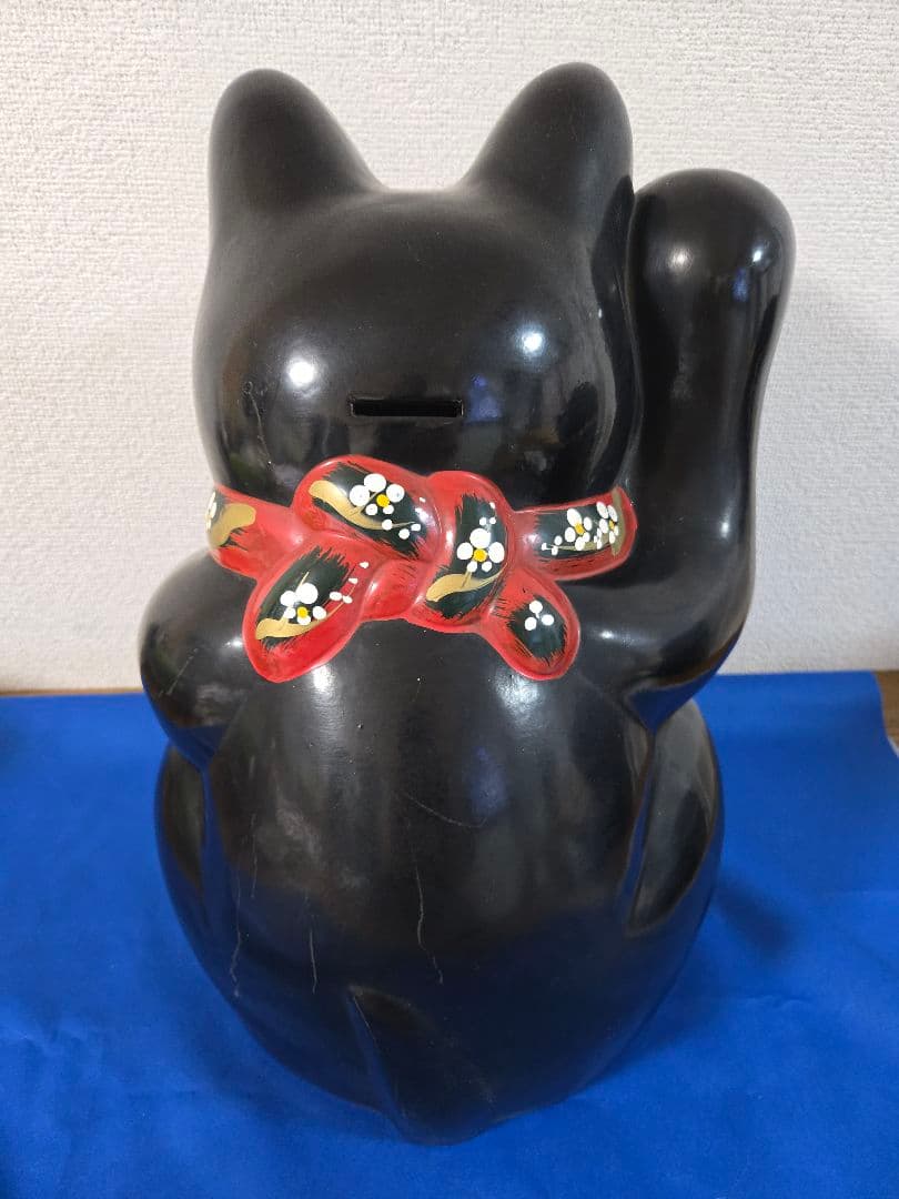 超特大　黒猫　招き猫　まねきねこ貯金箱　最終値下げ