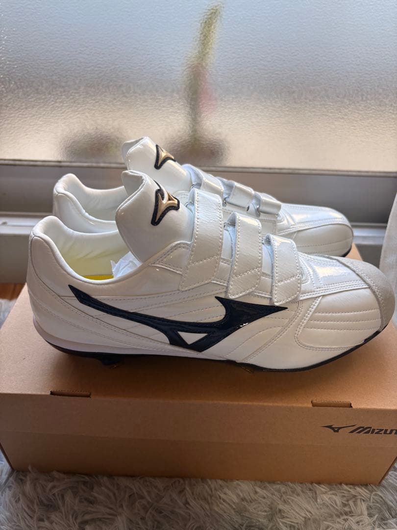 Mizuno スパイクシューズ ホワイト/ネイビー