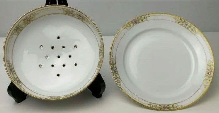 オールドノリタケ 金彩点盛りフルーツ入れ