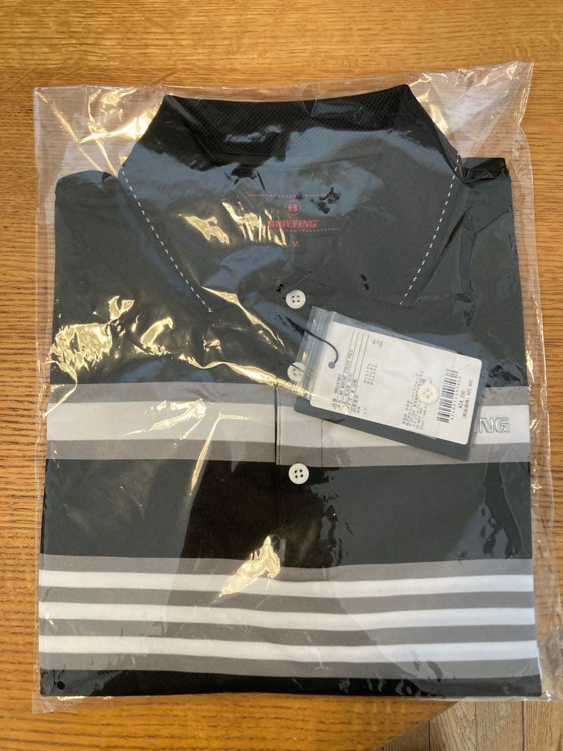 【新品】ブリーフィング BRIEFING ストライプ 半袖ポロシャツ