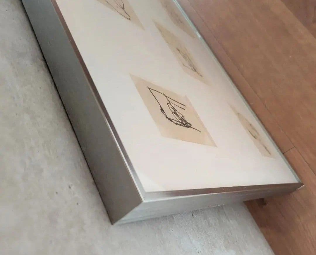 野見山暁治 絵画 素描 デッサン ペン画 直筆サイン 額縁付き
