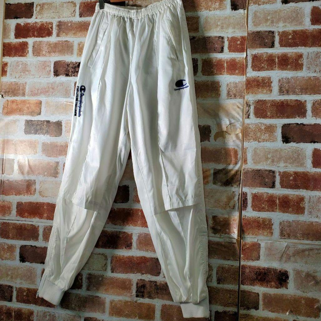 希少！80s 90s チャンピオン セットアップ ウインドブレーカー 白 L