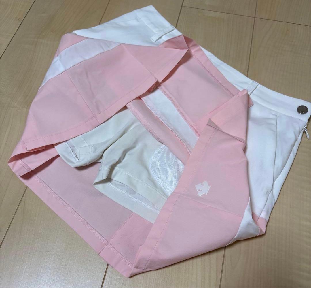 超美品　デサント　ゴルフ　ポロシャツ　スカート　2点セット L春夏