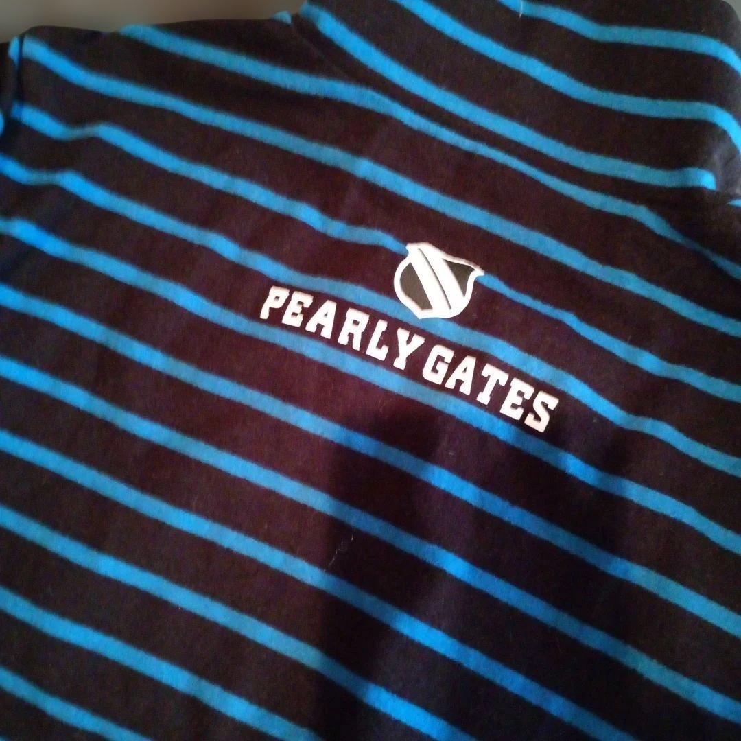 PEARLY GATES ストライプ タートルネックシャツサイズ0