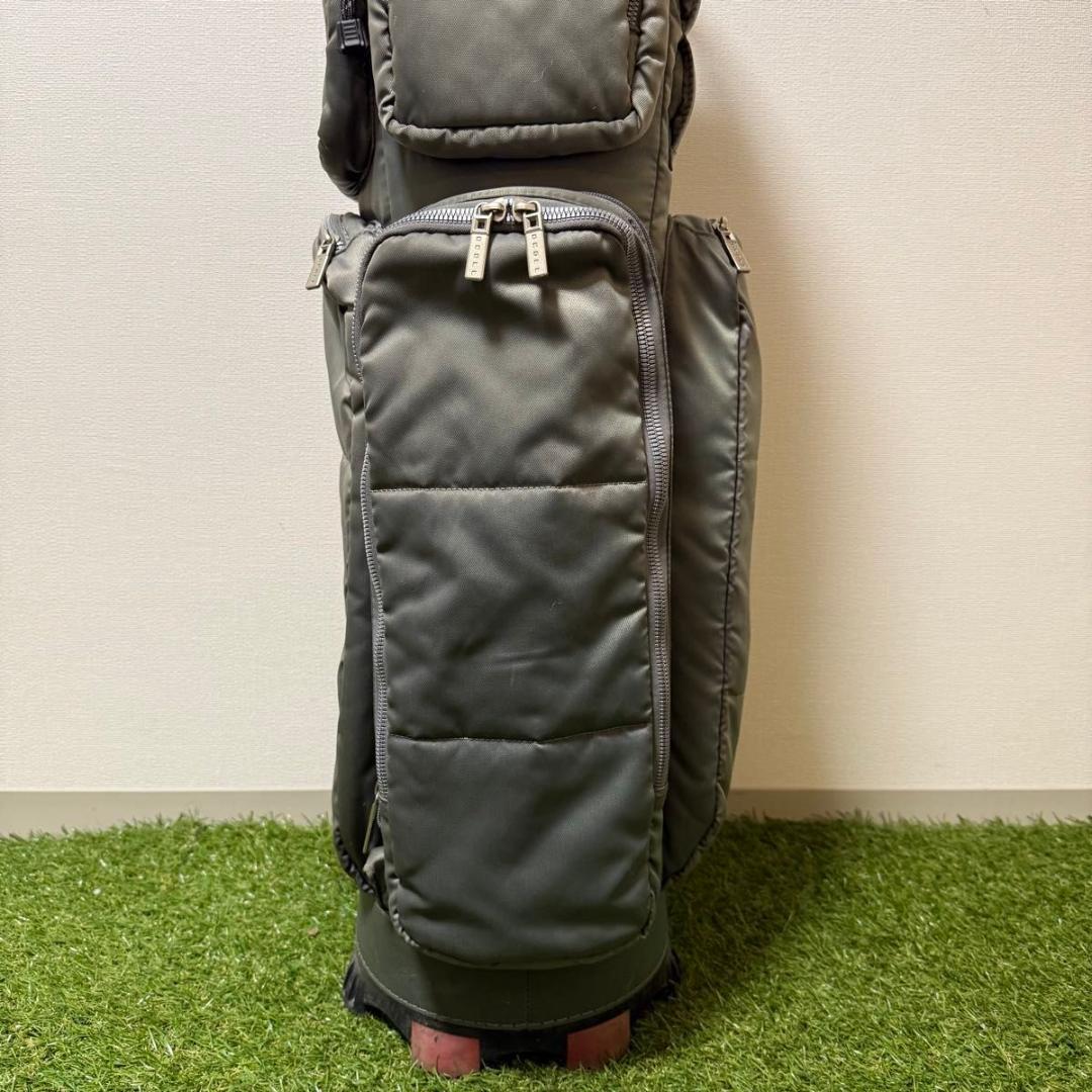 ONOFF オノフ キャディバッグ ゴルフバッグ カーキ系 収納豊富