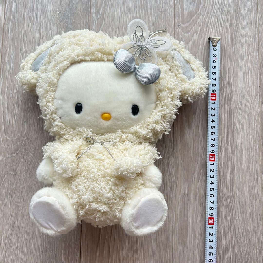ビビティックス限定品　ハローキティ　キティちゃん　ぬいぐるみ　うさぎ着ぐるみ　白