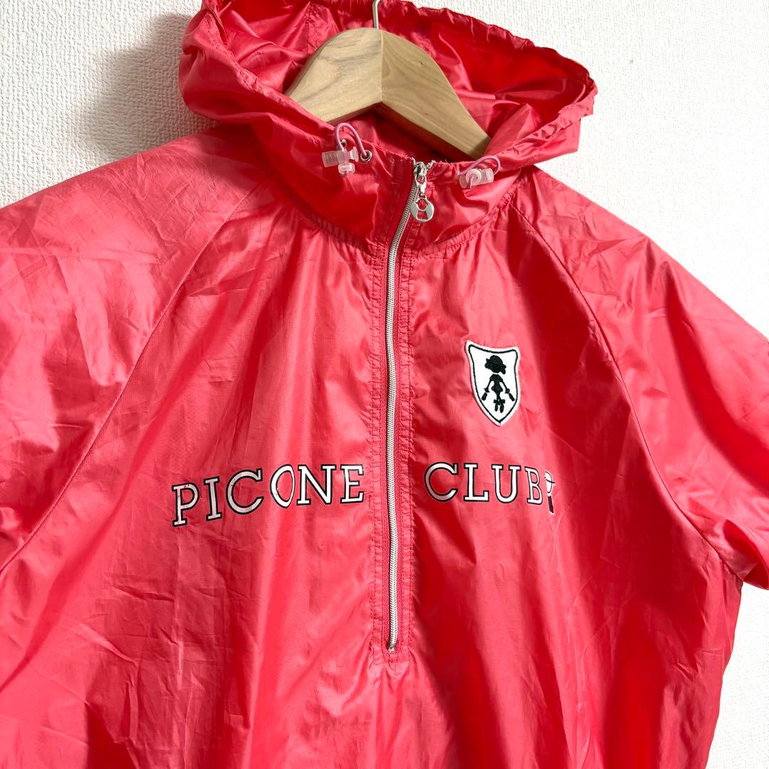 PICONE CLUB✨ナイロン パーカー　ハーフスリーブ　ピンク　ロゴ　2