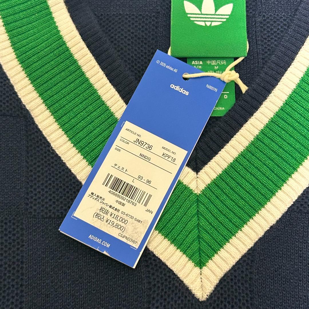 新品タグ付　adidas　アディダス　ゴルフ　ニットベスト　セーター　L