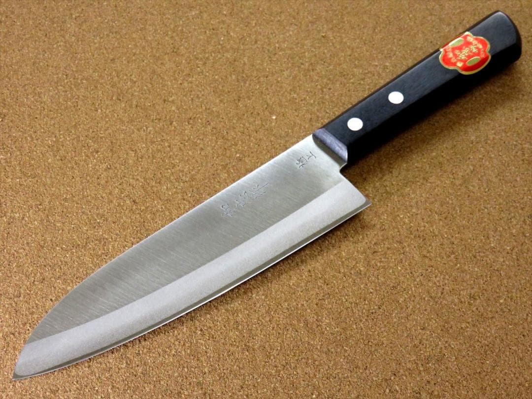 関の刃物 三徳包丁 170mm 鋼割込 白紙2号 炭素鋼 ハガネ 両刃 万能包丁