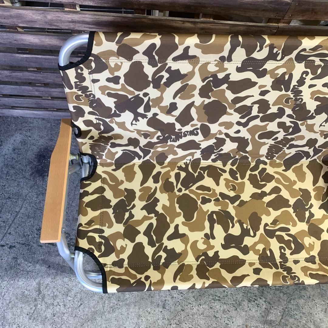 L176 CAPTAIN STAG アルミ背付ベンチ キャンプアウト