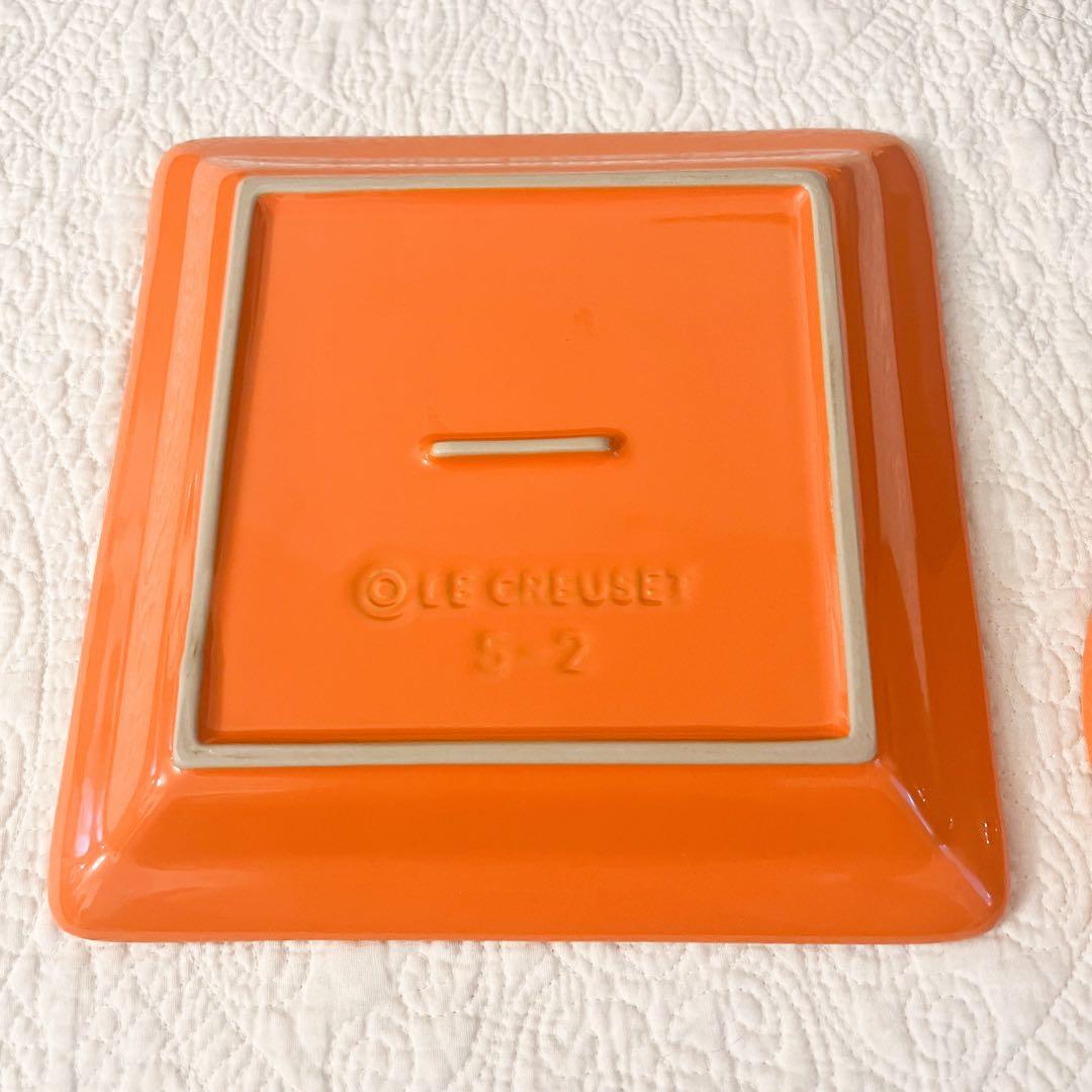 ⑨LE CREUSET スクエアプレートボウル 食器セット 4点 ルクルーゼ 皿