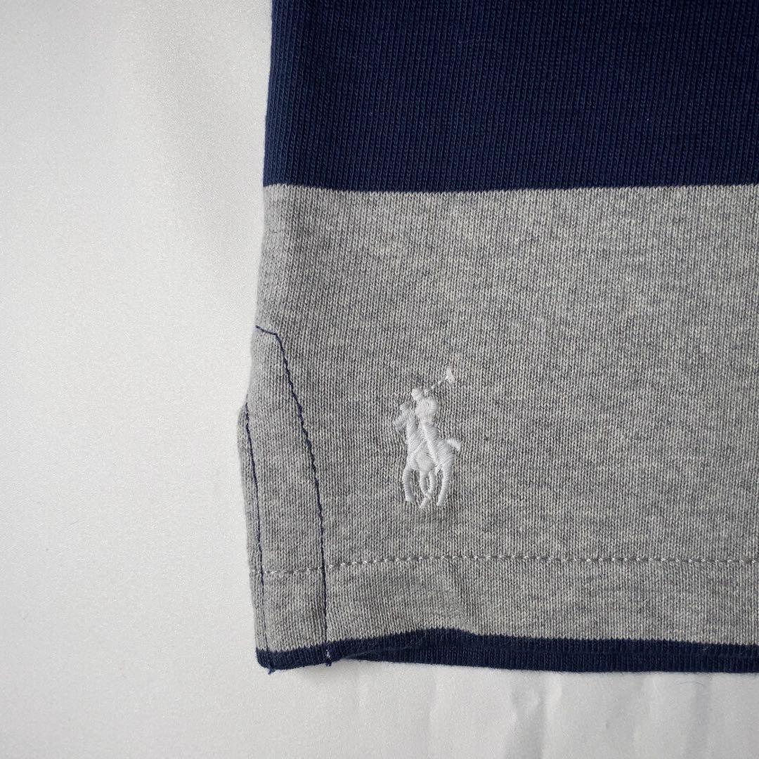 Ralph lauren ビッグ フィット ストライプド ラグビー シャツ