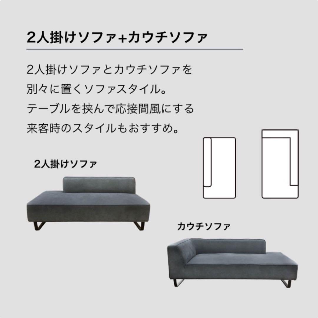 【2人掛けソファのみ】EC FURNITURE 2人掛け ソファ グレー