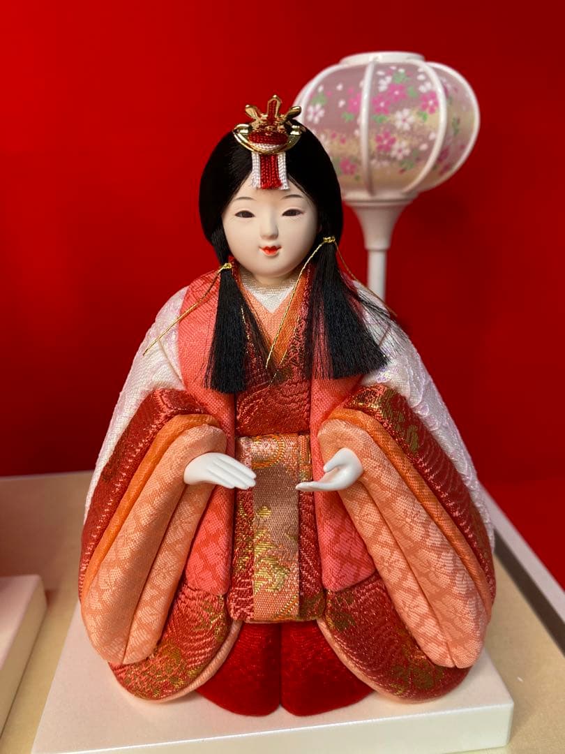 東京久月　木目込み人形　ほのか立ち親王飾り・杉田明十志　原作・木目込み　新井久夫