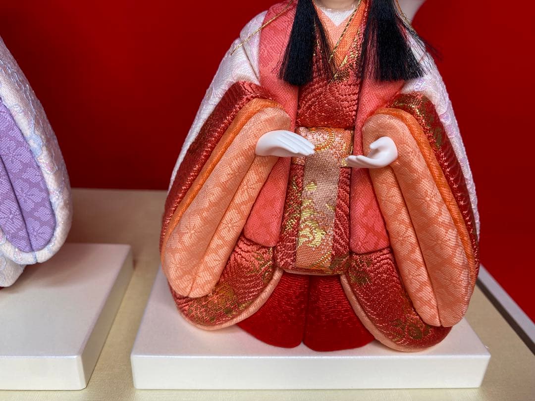 東京久月　木目込み人形　ほのか立ち親王飾り・杉田明十志　原作・木目込み　新井久夫
