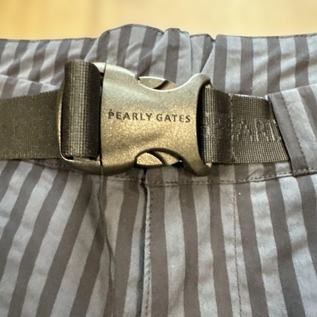 PEARLY GATES ゴルフパンツ ダークグレー ストライプ