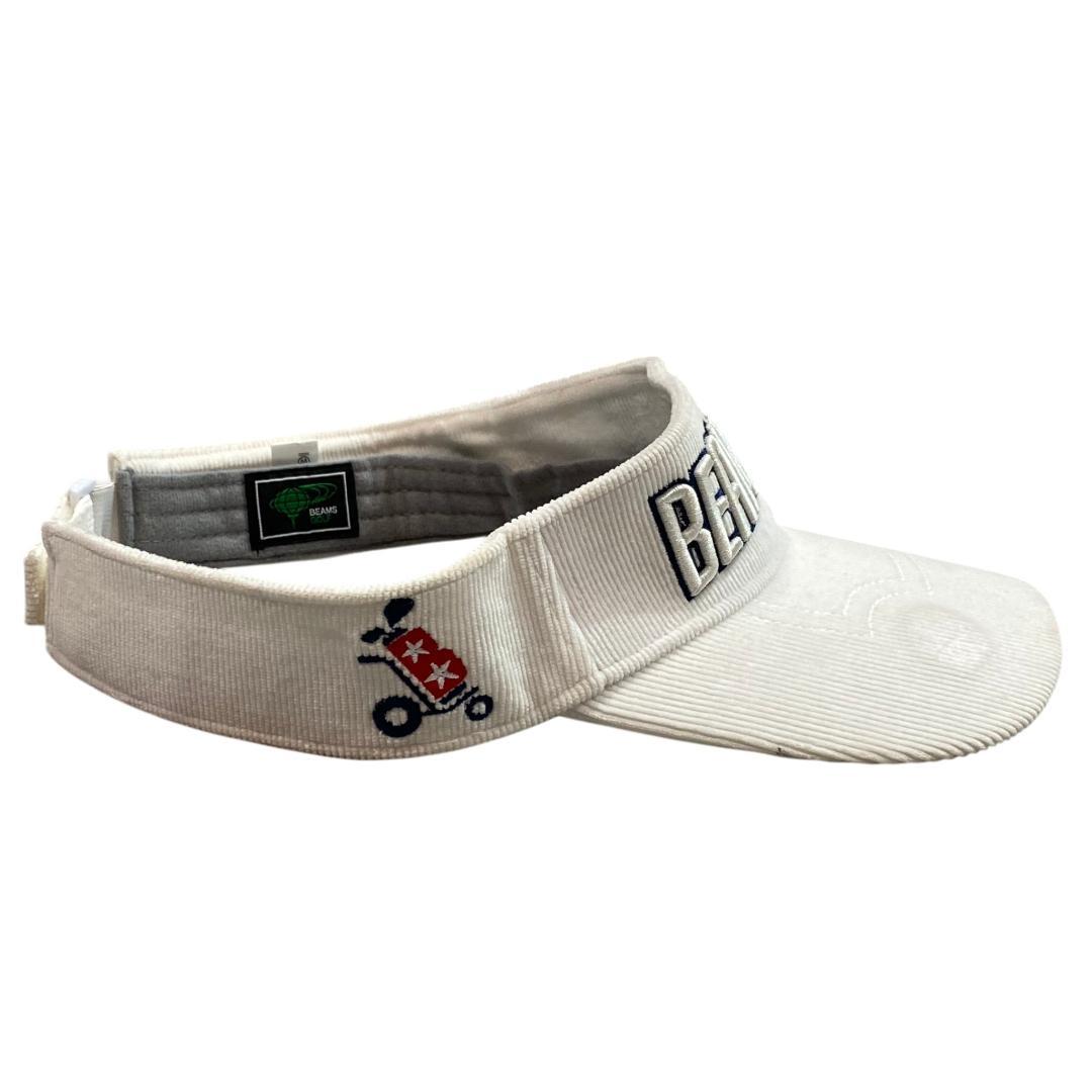 BEAMS GOLF ビームス ゴルフ コーデュロイ サンバイザー ホワイト