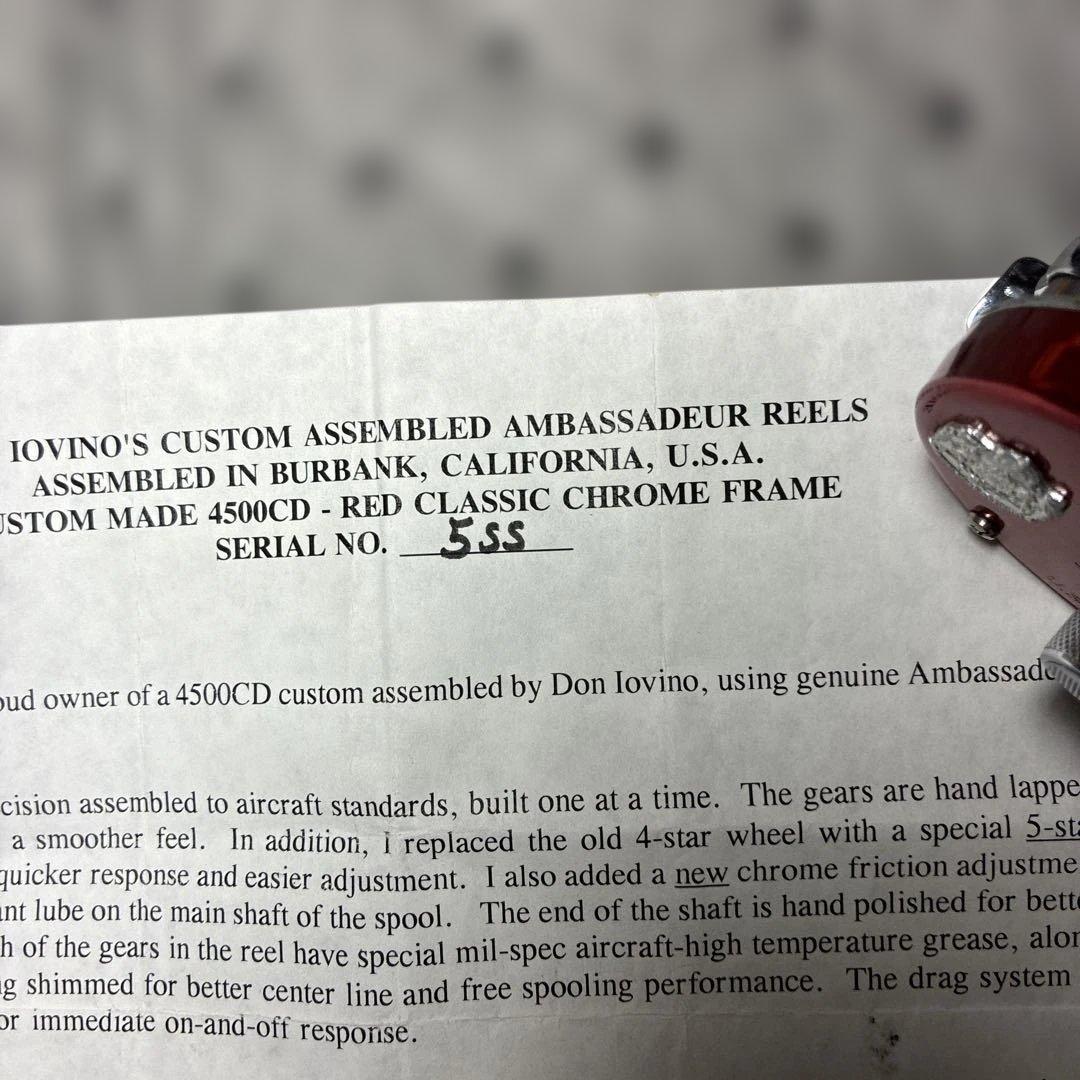 CUSTOM MADE4500CDーRED べイト リール