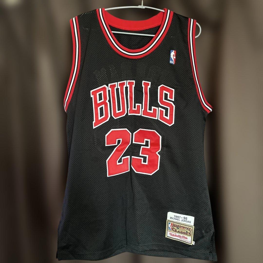 美品‼️BULLS JORDAN NBAゲームシャツ Mitchell&Ness