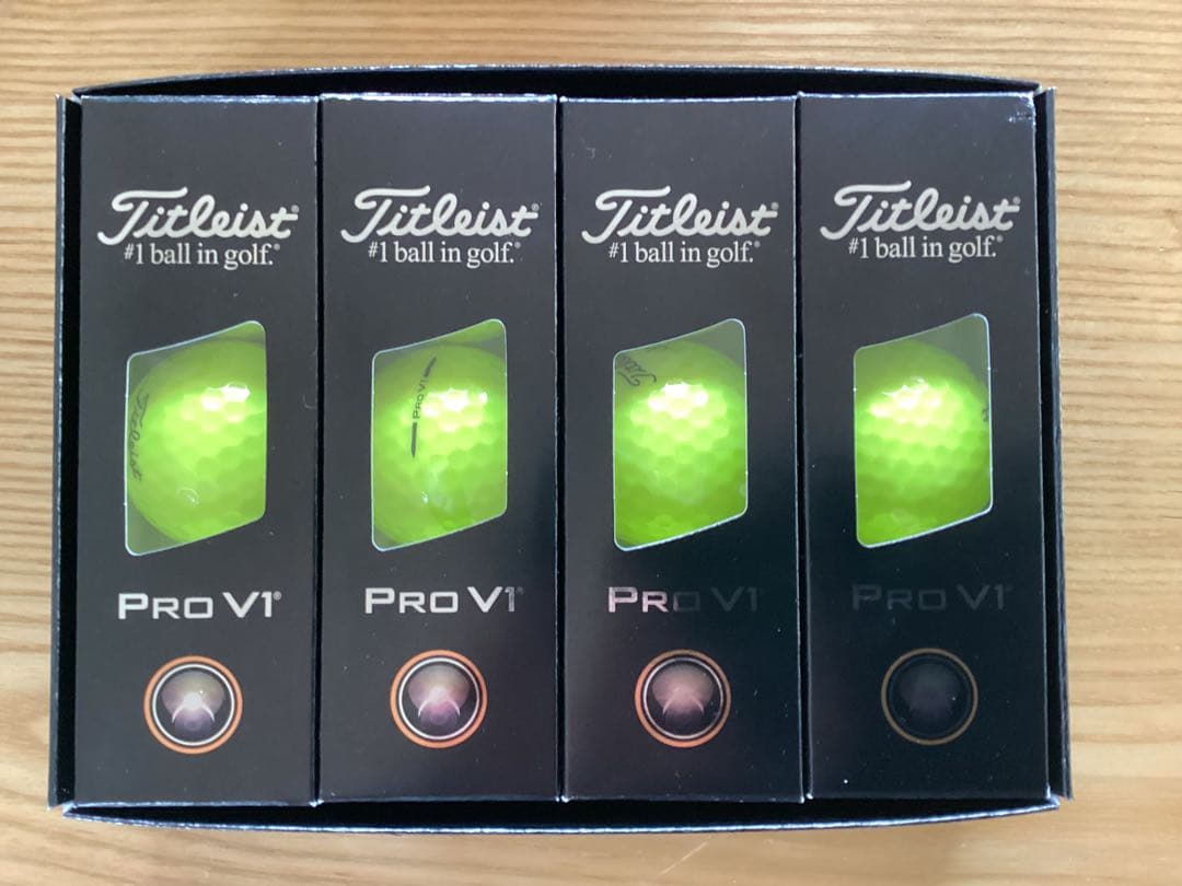 タイトリストPro V1 ゴルフボールイエロー マーカー付き
