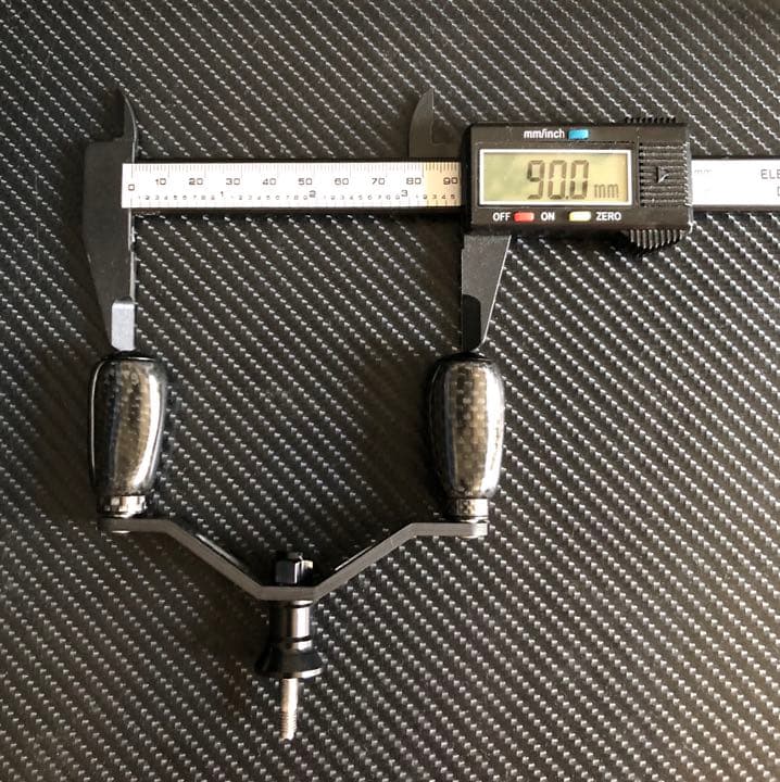 シマノ用スピニングリールカーボンダブルハンドル カーボンハンドルノブセット