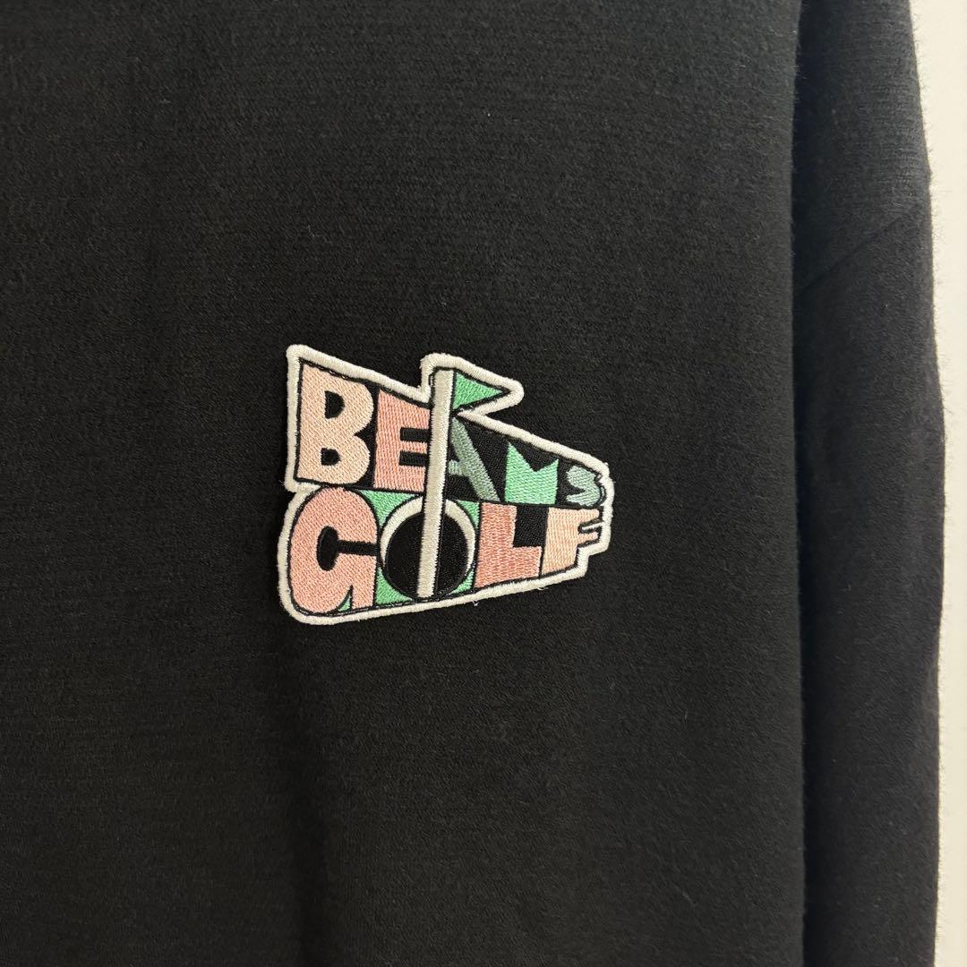 ✨美品✨ビームスゴルフ　ニット セーター　刺繍 黒　ゴルフウェア　L