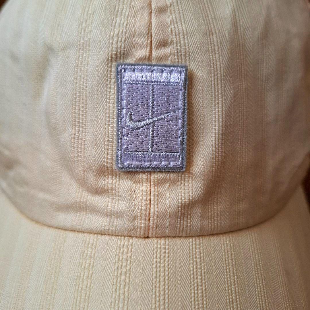 NIKE 00sヴィンテージテニスキャップ コートロゴ刺繍クリームイエロー